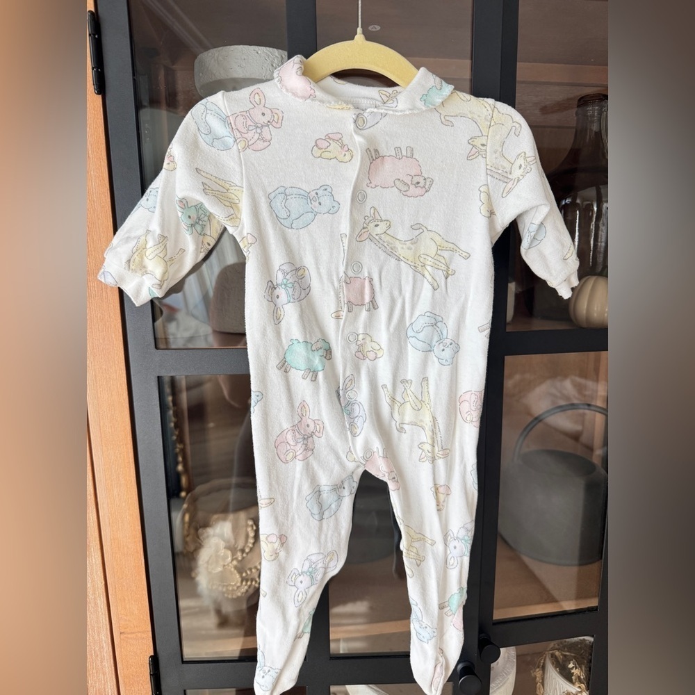 Vintage 1995 Carter’s Coverall Footies Animals Print Gender Neutral Unisex Baby